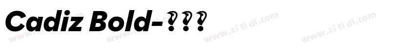 Cadiz Bold字体转换